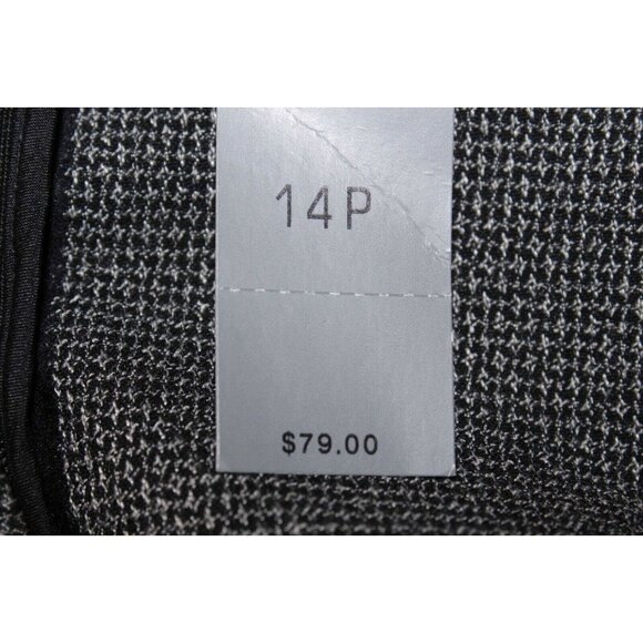 Ann Taylor $79 Sz 14P Black Taupe Back Zip Poly Rayon Spandex Top - Picture 5 of 6